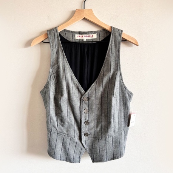 Free People Jeanette Stripe Vest | Size Small | NWT - Picture 4 of 16